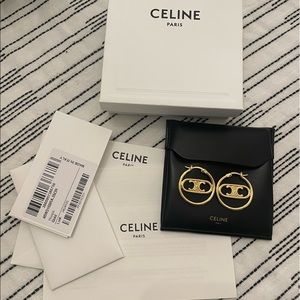 Celine Maillon Triomphe Gold Hoop Earrings